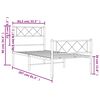 vidaXL Sengeramme i metall med hode- og fotgavl svart 80x200 cm