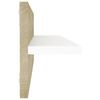 vidaXL Vegghyller 2 stk hvit og sonoma eik 60x11,5x18cm konstruert tre