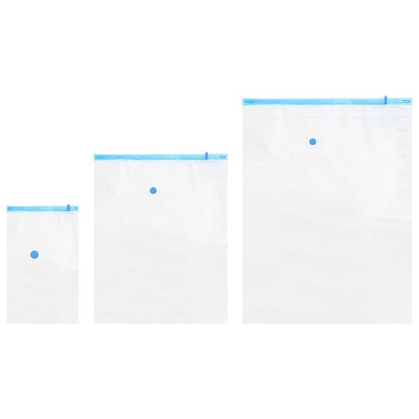 vidaXL Oppbevaringsposer 10 pcs Transparent og blå 130 x 100 cm