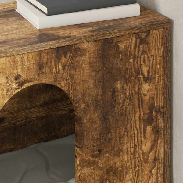 vidaXL Katt Hus R&oslash;kt eik 51 x 30 x 52 cm Konstruert tre