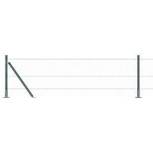 vidaXL Sekskantet gjerde med betongbase 50 x 0,6 m PVC-belagt st&aring;l