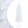 vidaXL Kunstig Slankt Jule Tre 150 cm PVC og st&aring;l Hvit