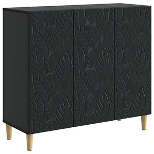 vidaXL Serviesskap Svart 89 x 34,5 x 80 cm Konstruert tre