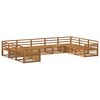 vidaXL Utend&oslash;rs sofa-sett 9 pcs Naturlig Solid akasietre