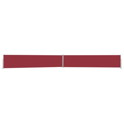 vidaXL Uttrekkbar sidemarkise 140x1200 cm rød