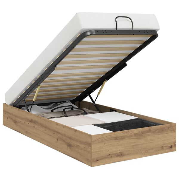 vidaXL Ottoman sengeramme Artisan Eik 100 x 200 cm Konstruert tre