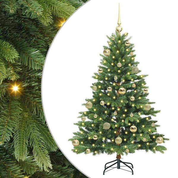 vidaXL Kunstig juletre med 150 LED med stativ gr&oslash;nn 120 cm PE og PVC