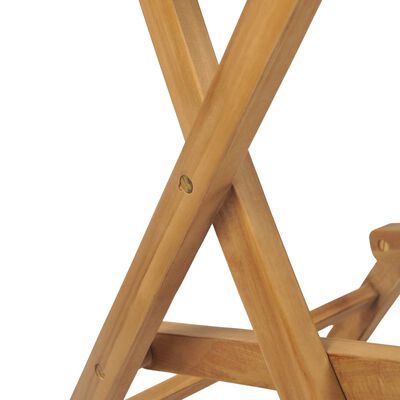 vidaXL Bistrosett med brettbare stoler 3 deler heltre teak