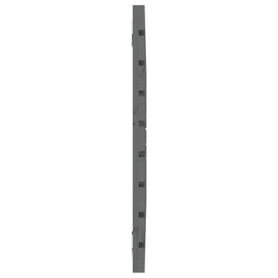 vidaXL Veggmontert sengegavl grå 81x3x63 cm heltre furu