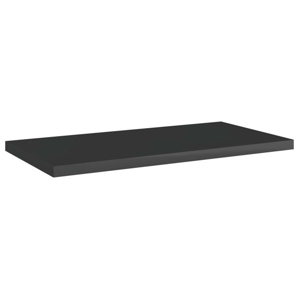 vidaXL Hylleplater 8 stk h&oslash;yglans svart 40x20x1,5 cm sponplate