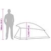 vidaXL Kuppeltelt for camping 1 person bl&aring; vanntett