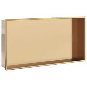 vidaXL Dusjnisje b&oslash;rstet gulv 62x32x9 cm rustfritt st&aring;l