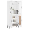 vidaXL Highboard hvit 69,5x34x180 cm konstruert tre