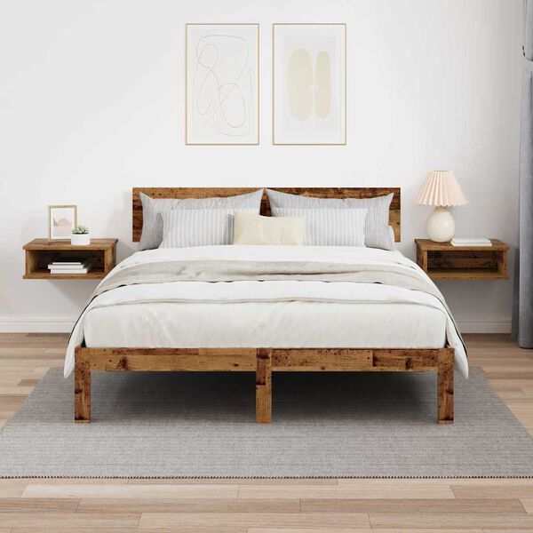 vidaXL Nattbord 2 pcs Gammelt tre 40 x 31 x 15 cm Konstruert tre