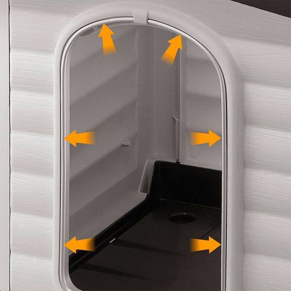 Ferplast Hundehus Villa 90 gr&aring; 88x72x65 cm 87255099