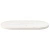 vidaXL Bordplate hvit 70x35x2,5 cm heltre furu oval
