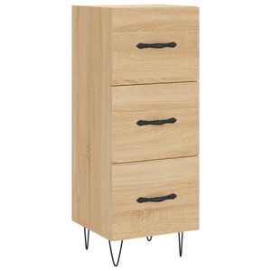 vidaXL Skjenk sonoma eik 34,5x34x90 cm konstruert tre