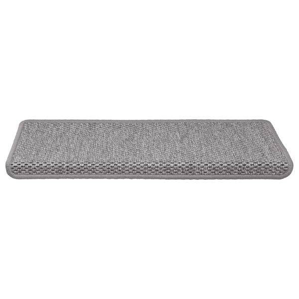vidaXL Selvklebende trappematter sisal 30 stk 65x21x4 cm s&oslash;lv