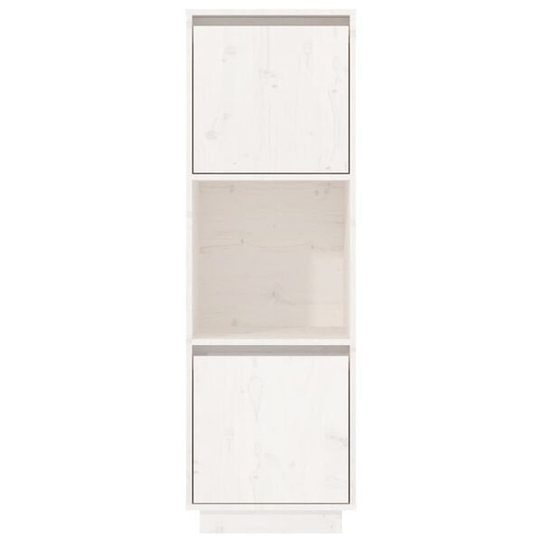 vidaXL Highboard hvit 38x35x117 cm heltre furu
