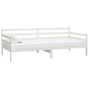 vidaXL Dagseng hvit heltre furu 90x200 cm