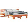 vidaXL Sengestamme med hodegjerde Brun 150 x 200 cm Massiv furu