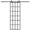 vidaXL Skyved&oslash;r med monteringssett svart 76x205 cm ESG-glass