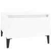 vidaXL Sidebord h&oslash;yglans hvit 50x46x35 cm konstruert tre