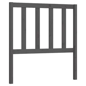 vidaXL Sengegavl gr&aring; 81x4x100 cm heltre furu