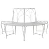 vidaXL Trebens 4-Antall seter 160 x 80 x 89 cm St&aring;l Antikk hvit