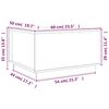vidaXL Salongbord hvit 60x50x35 cm heltre furu