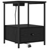 vidaXL Nattbordskap Svart Eik 42 x 41 x 56 cm Konstruert tre
