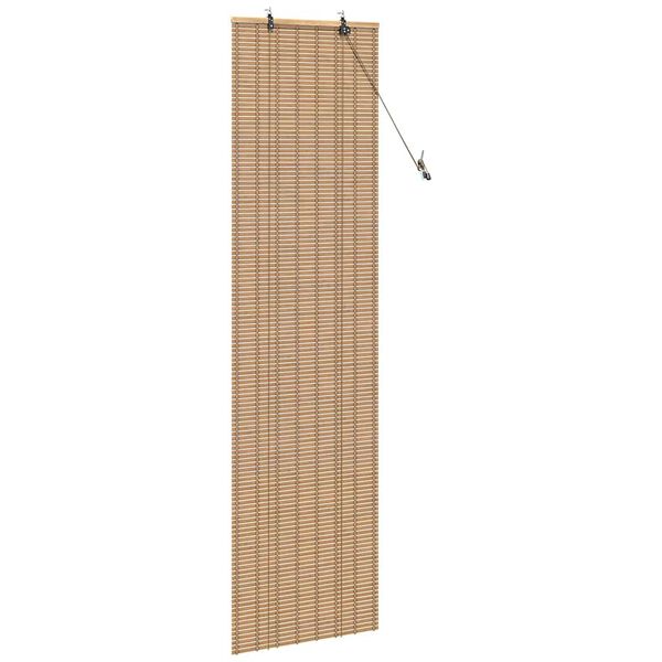 vidaXL Rullegardin med gardiner Natur 60 x 220 cm Bambus