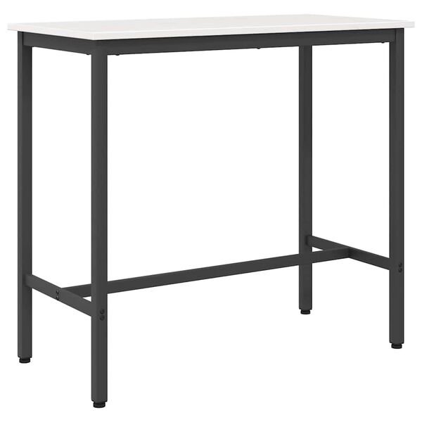 vidaXL bord Hvit 100 x 50 x 91 cm Konstruksjonsvirke og st&aring;l