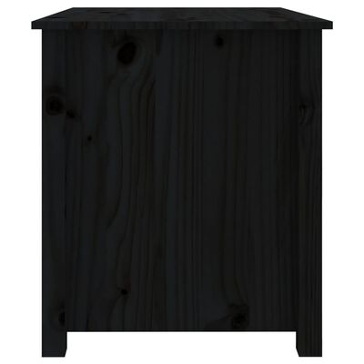 vidaXL Salongbord svart 71x49x55 cm heltre furu