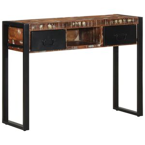 vidaXL Konsollbord flerfarget 100x35x75 cm gjenvunnet heltre