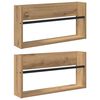 vidaXL Magasinreol 2 stk. Artisan Eik 60 x 12 x 30 cm Konstruert tre