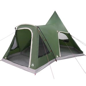 vidaXL Teepee Telt med tak med lagring gr&oslash;nn 545 x 450 x 295 cm