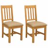 vidaXL Spisestuestol VENLO 2 stk. Massivt Eiketre Beige