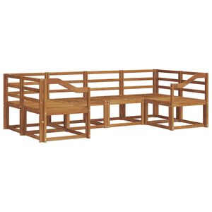 vidaXL Utend&oslash;rs sofa-sett 6 pcs Naturlig Solid akasietre