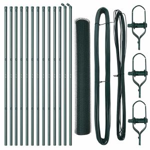 vidaXL Gjerdep&aring;le gr&oslash;nn 25 x 1 m (25 mm nett) St&aring;l