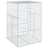 vidaXL Gabionkurv med deksel 100x100x150 cm galvanisert jern