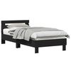 vidaXL Sengestamme Svart Eik 203 x 95 x 70 cm Konstruert tre