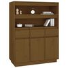 vidaXL Highboard honningbrun 89x40x116,5 cm heltre furu