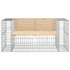 vidaXL Hagebenk gabiondesign 143x71x65,5 cm heltre furu