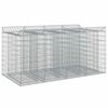 vidaXL Gabion hevet seng 2 stk. 200 x 100 x 100 cm Galvanisert st&aring;l