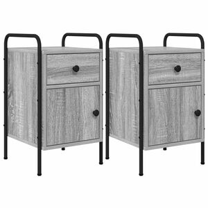 vidaXL Nattbordskap 2 stk. Gr&aring; Sonoma 35 x 36,5 x 61 cm Konstruert tre