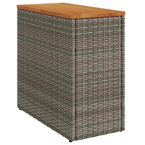 vidaXL Hagebord med treplate gr&aring; 58x27,5x55 cm polyrotting