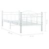 vidaXL Ramme til dagseng hvit metall 90x200 cm