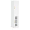 vidaXL Highboard hvit 34,5x34x180 cm konstruert tre