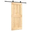 vidaXL Skyved&oslash;r Naturlig og svart 90 x 210 cm Massiv Furu Tre